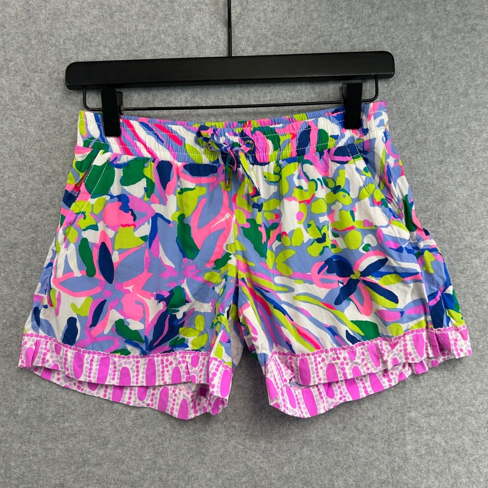 Lilly Pulitzer XXS Katia Shorts Havin a Blast Colorful Floral Tropical Summer